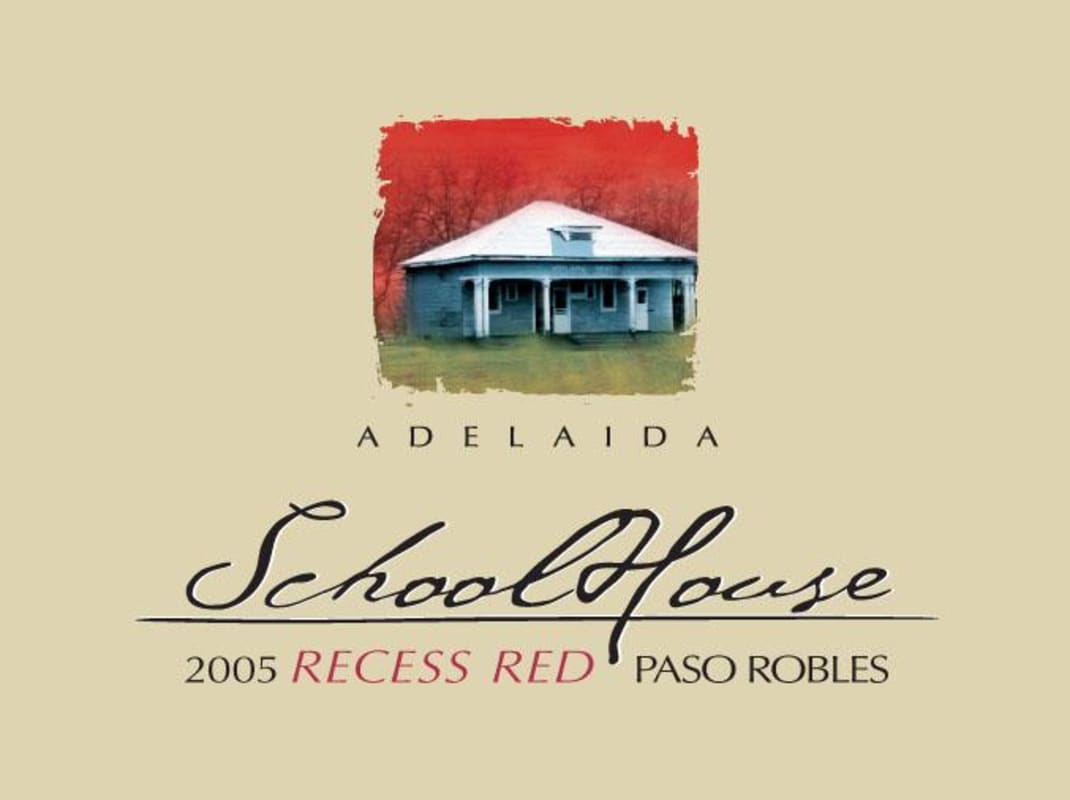 Adelaida Schoolhouse Recess Red 2005 Front Label