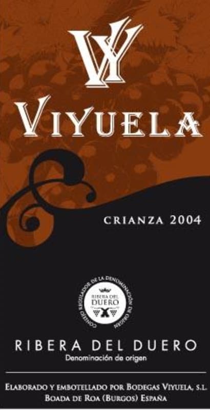 Bodegas Viyuela Crianza 2004 Front Label