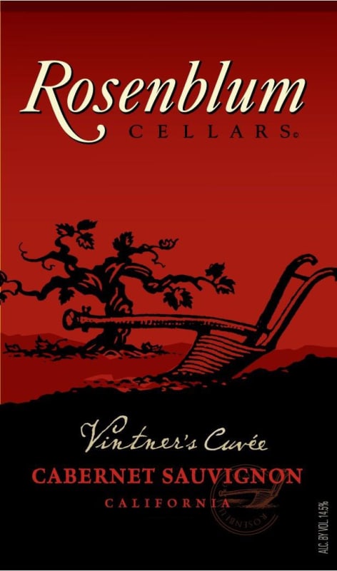 Rosenblum Cellars Vintner's Cuvee Cabernet Sauvignon 2012 Front Label