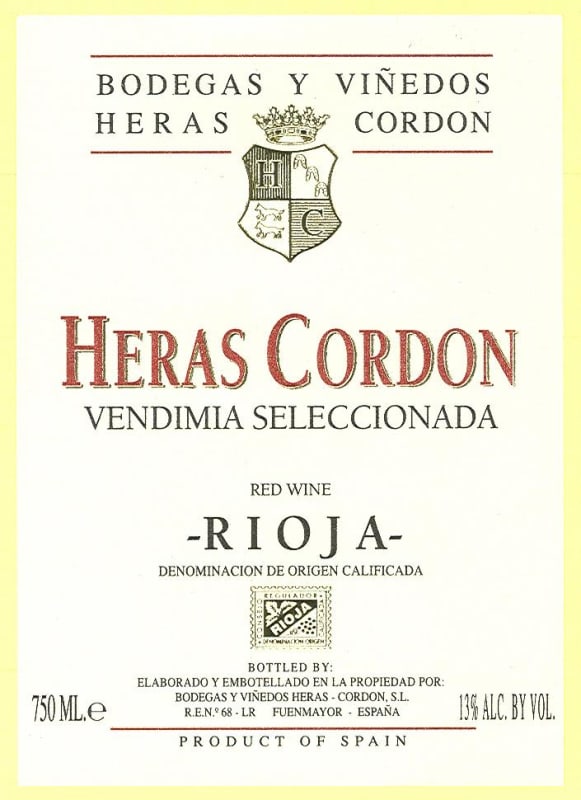 Bodegas y Vinedos Heras Cordon Vendimia Seleccionada 2006 Front Label