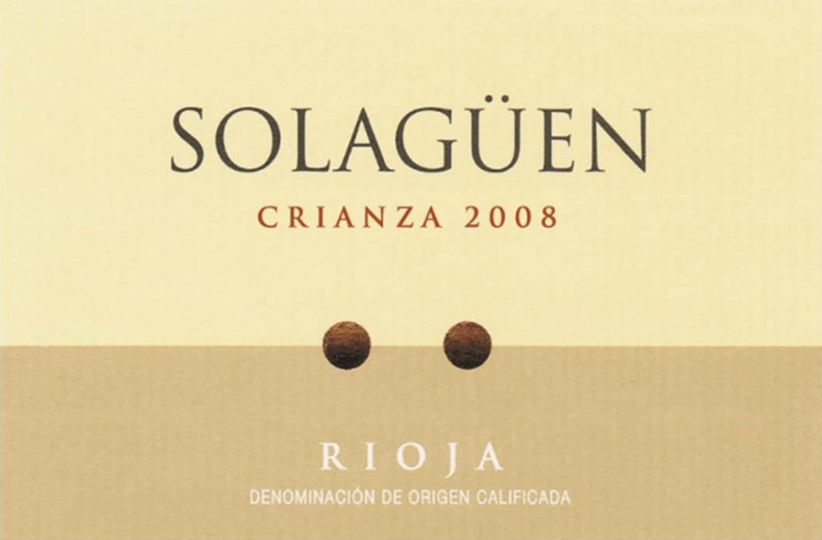 Bodegas y Vinedos Labastida Solaguen Crianza 2008 Front Label