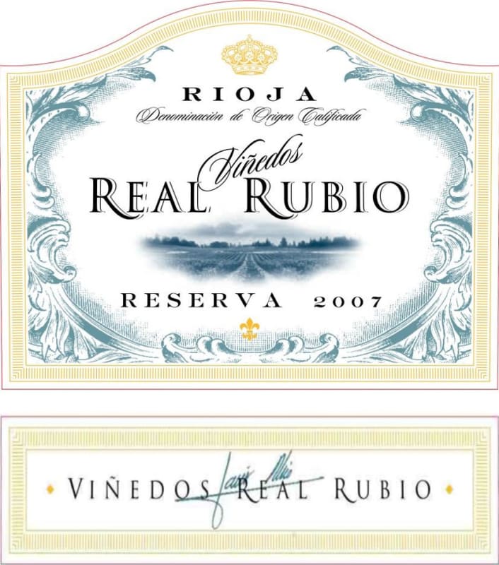 Bodegas y Vinedos Real Rubio Reserva 2007 Front Label