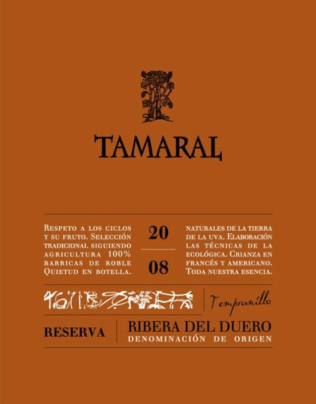 Bodegas y Vinedos Tamaral Reserva 2008 Front Label