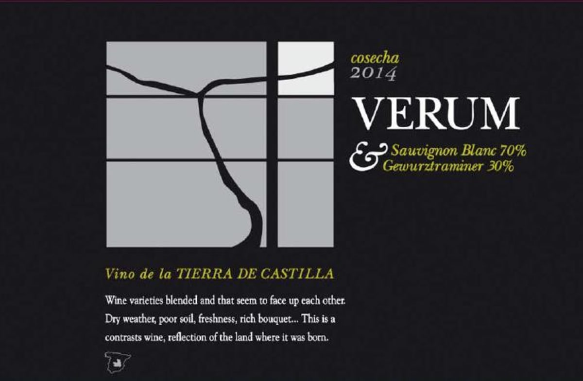 Bodegas y Vinedos Verum Vino de la Tierra Sauvignon Blanc Gewurztraminer 2014 Front Label