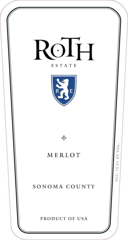 Roth Estate Alexander Valley Merlot 2014 Front Label