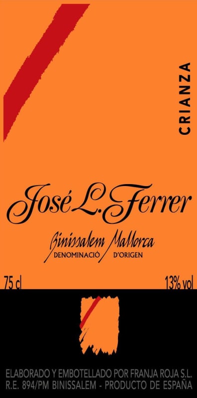 Bodegues Jose L. Ferrer Binissalem Mallorca Crianza 2009 Front Label