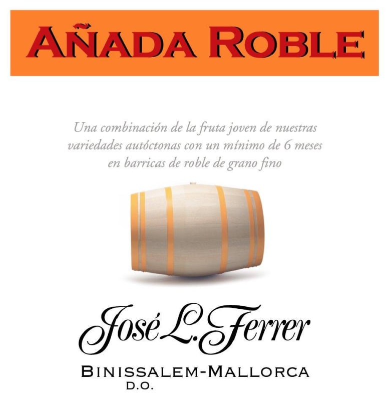 Bodegues Jose L. Ferrer Anada Roble 2014 Front Label