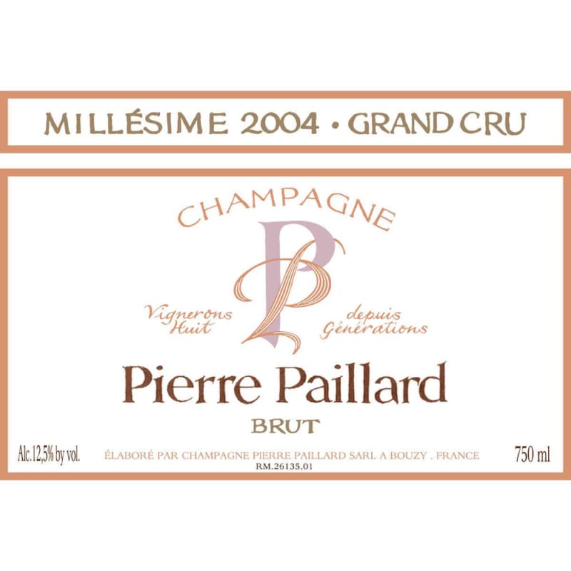 Pierre Paillard La Grande Recolte Millesime Grand Cru (1.5 Liter Magnum) 2004 Front Label