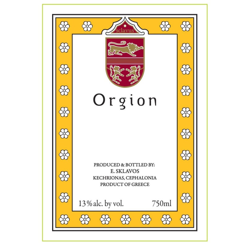 Sclavos Orgion 2014 Front Label