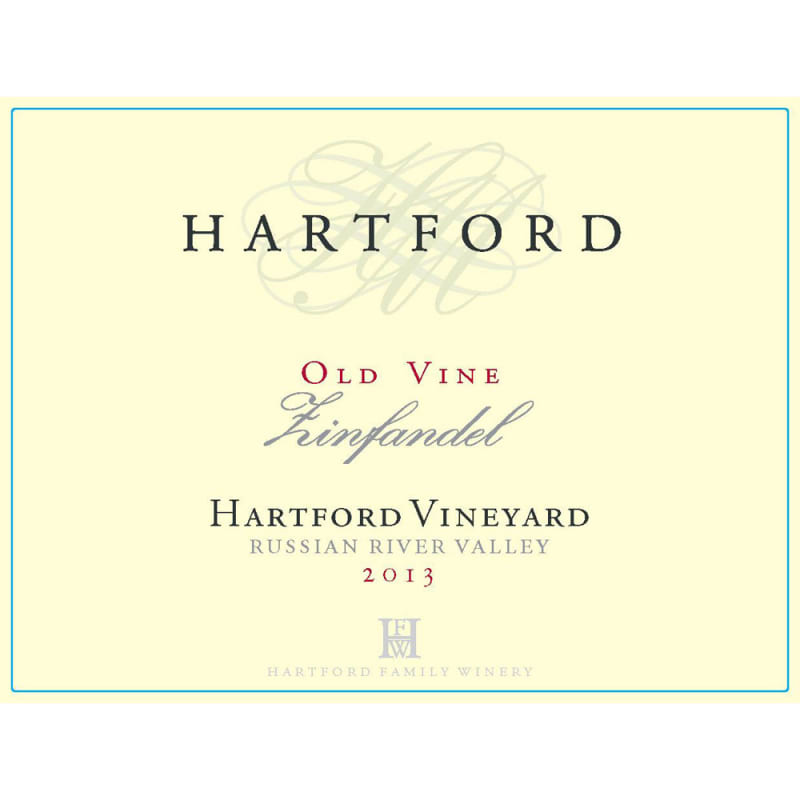 Hartford Hartford Vineyard Zinfandel 2013 Front Label