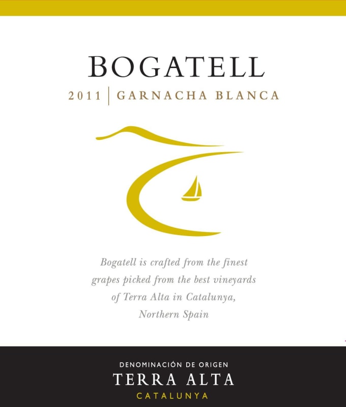 Bogatell Blanca Garnacha 2011 Front Label