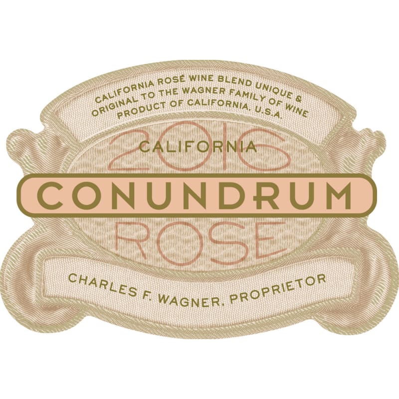 Conundrum Rose 2016 Front Label