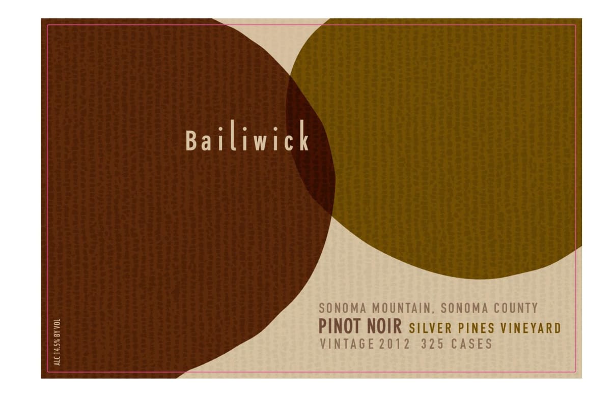 Bailiwick Silver Pines Vineyard Pinot Noir 2012 Front Label