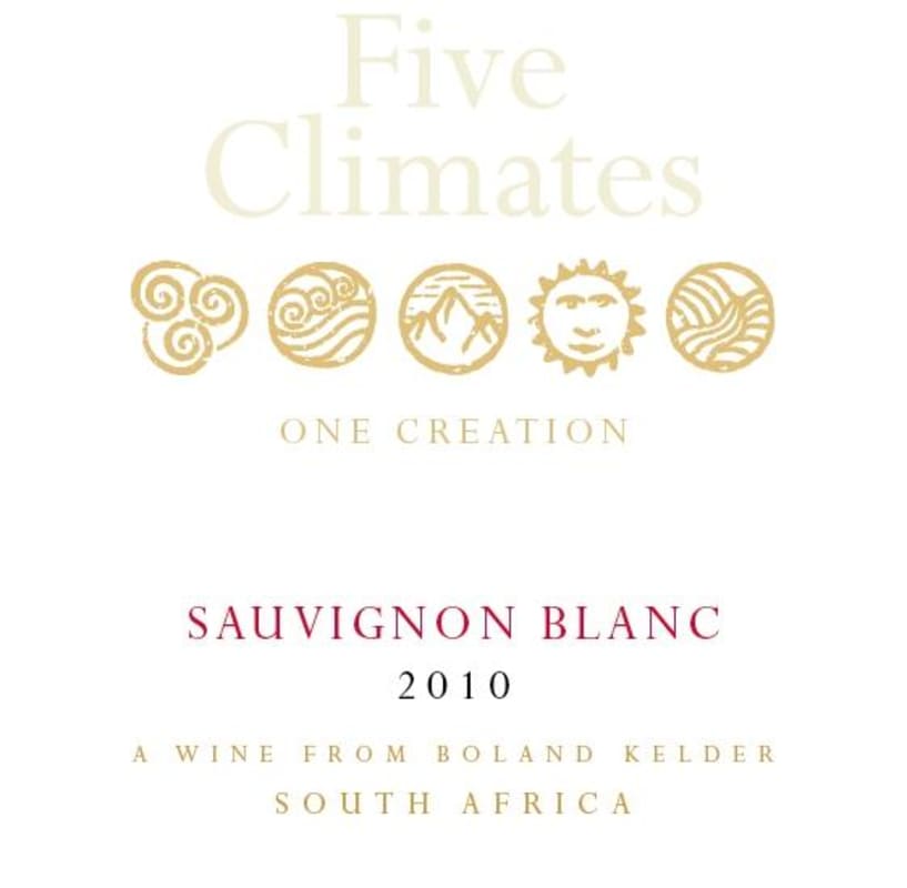 Bolland Cellar Five Climates Sauvignon Blanc 2010 Front Label