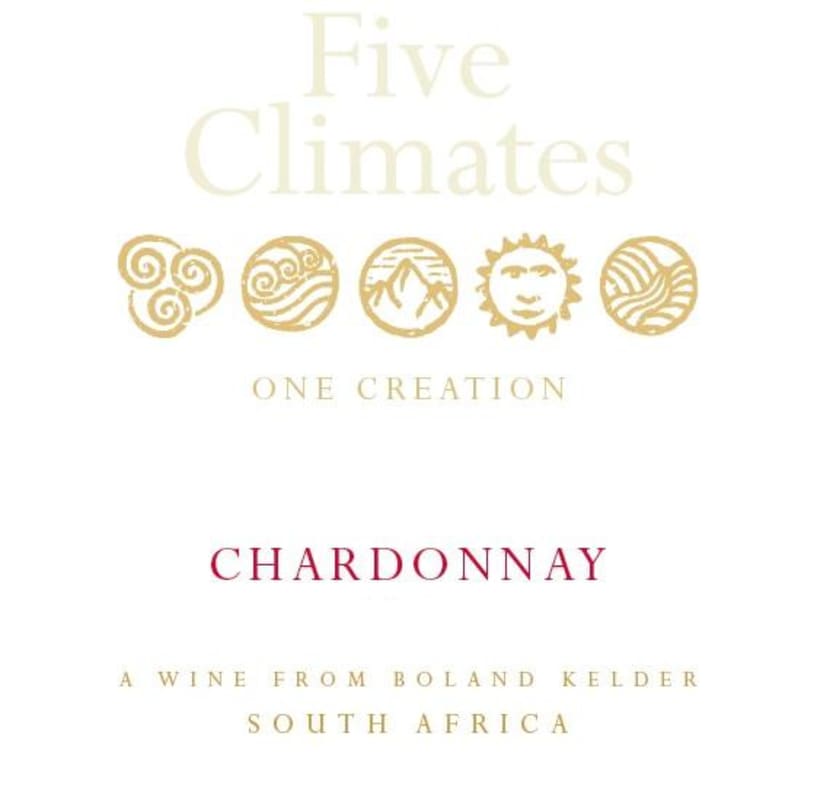 Bolland Cellar Five Climates Chardonnay 2014 Front Label