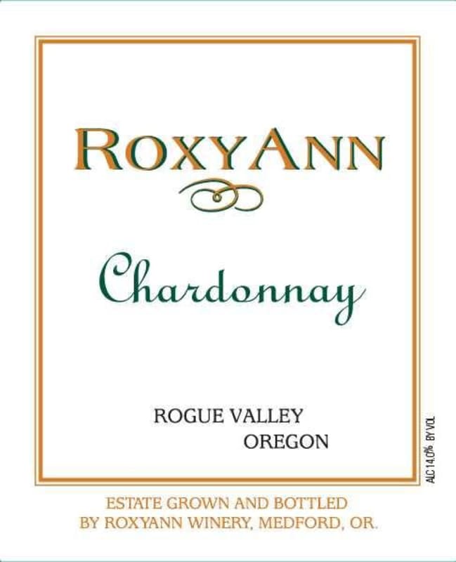 RoxyAnn Chardonnay 2012 Front Label