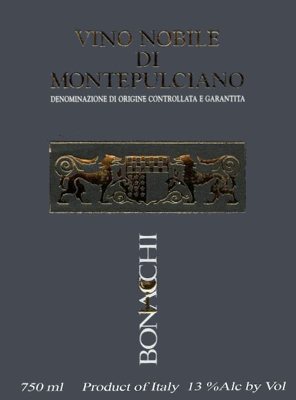 Bonacchi Nobile di Montepulciano 2010 Front Label