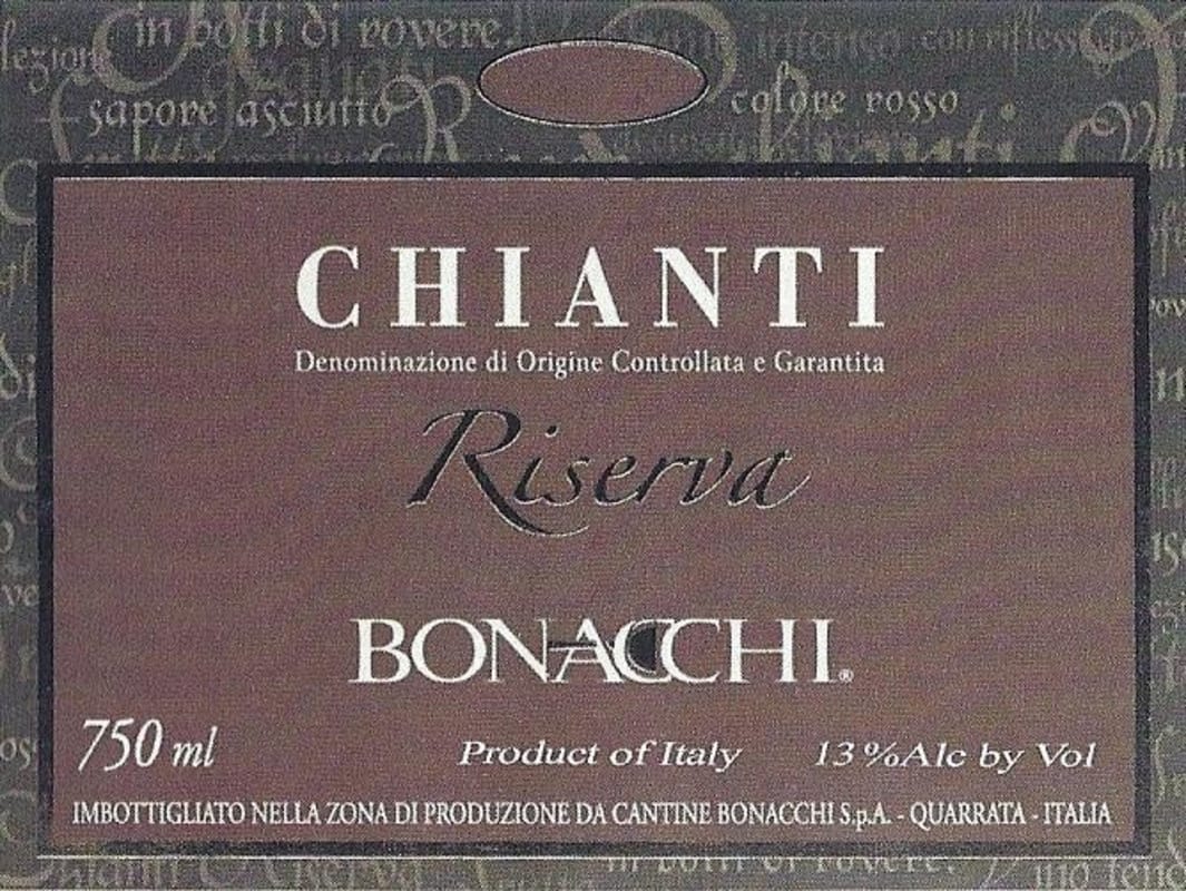 Bonacchi Chianti Riserva 2010 Front Label