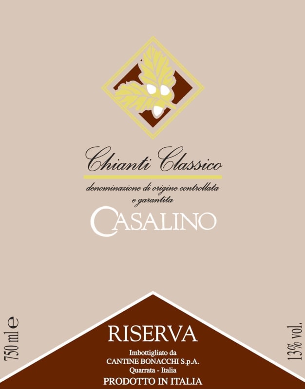 Bonacchi Chianti Classico Casalino Riserva 2009 Front Label