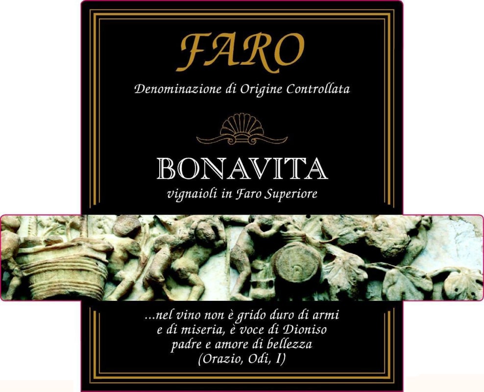 Bonavita Faro 2013 Front Label