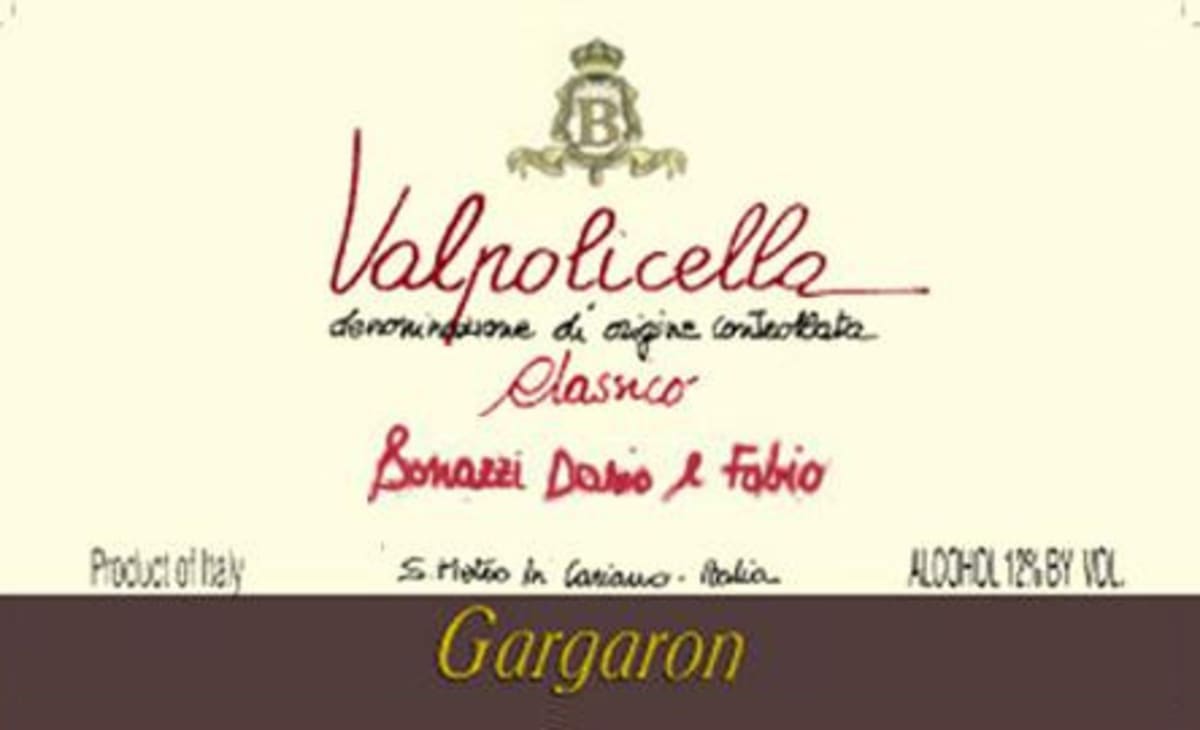 Bonazzi Dario e Fabio Gargaron Valpolicella Classico 2013 Front Label