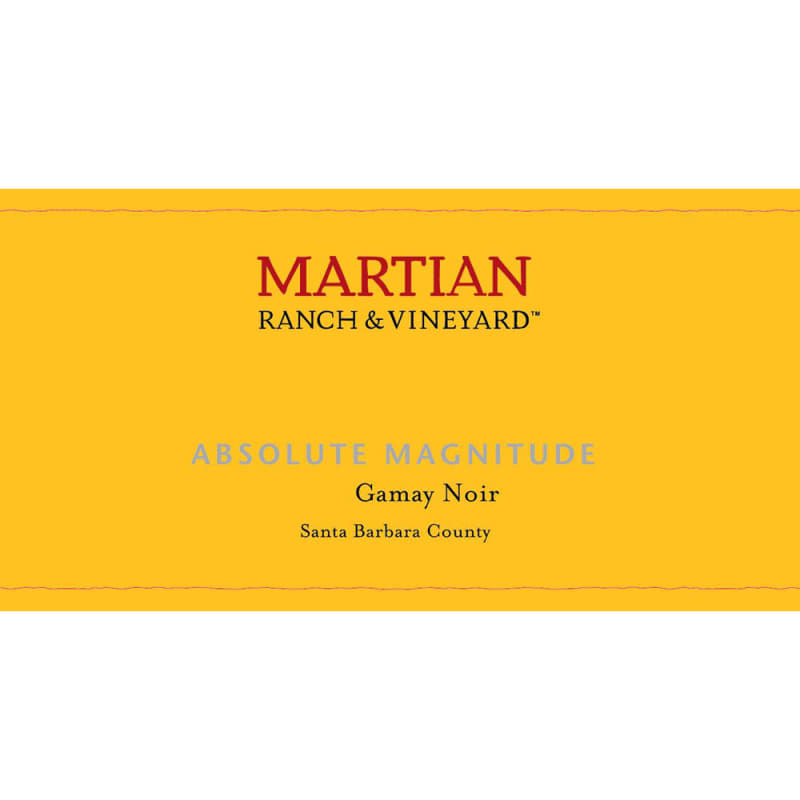 Martian Absolute Magnitude Gamay Noir 2014 Front Label