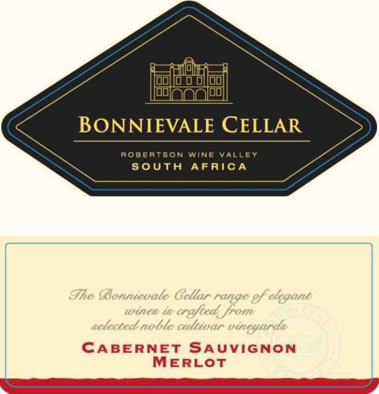 Bonnievale Cellar Cabernet Sauvignon Merlot 2012 Front Label