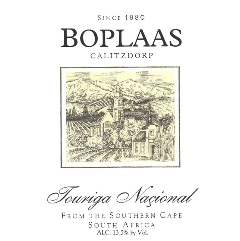 Boplaas Touriga Nacional 2014 Front Label