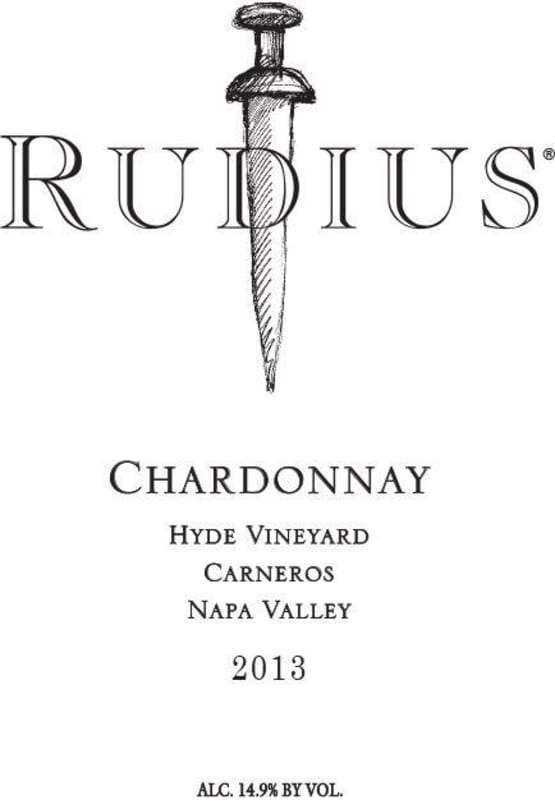 Rudius Hyde Vineyard Chardonnay 2013 Front Label