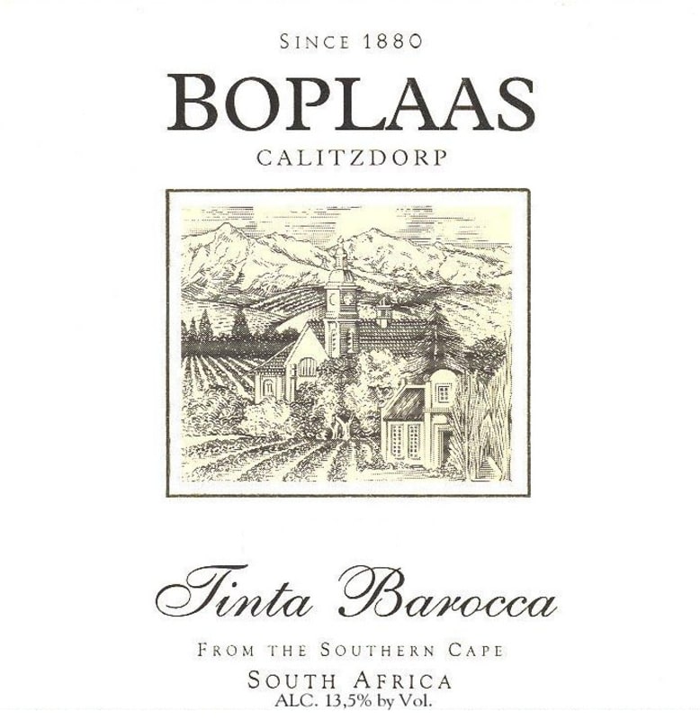 Boplaas Tinta Barocca 2014 Front Label