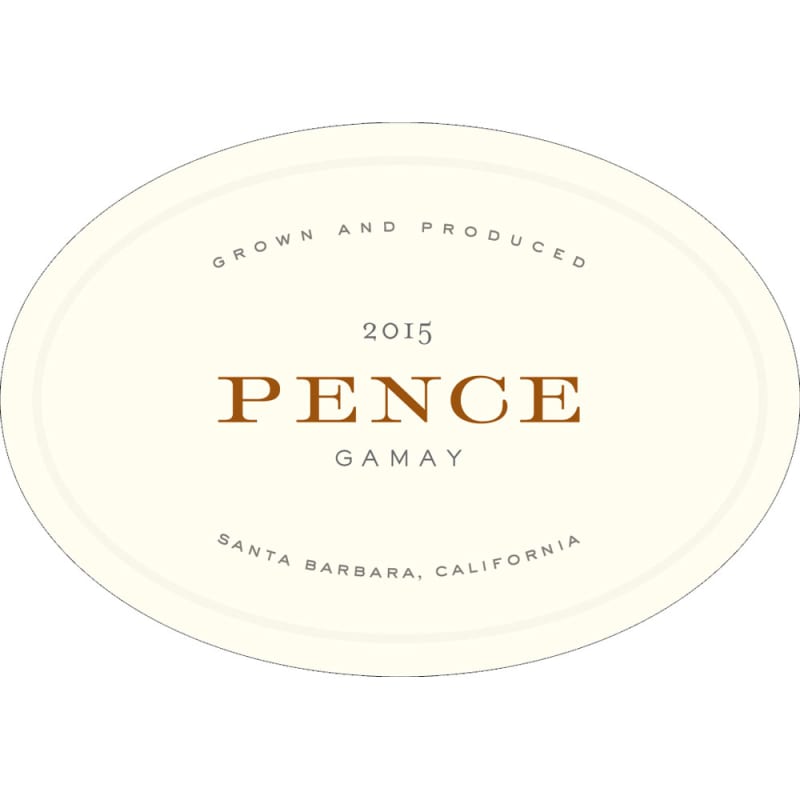 Pence Estate Gamay 2015 Front Label