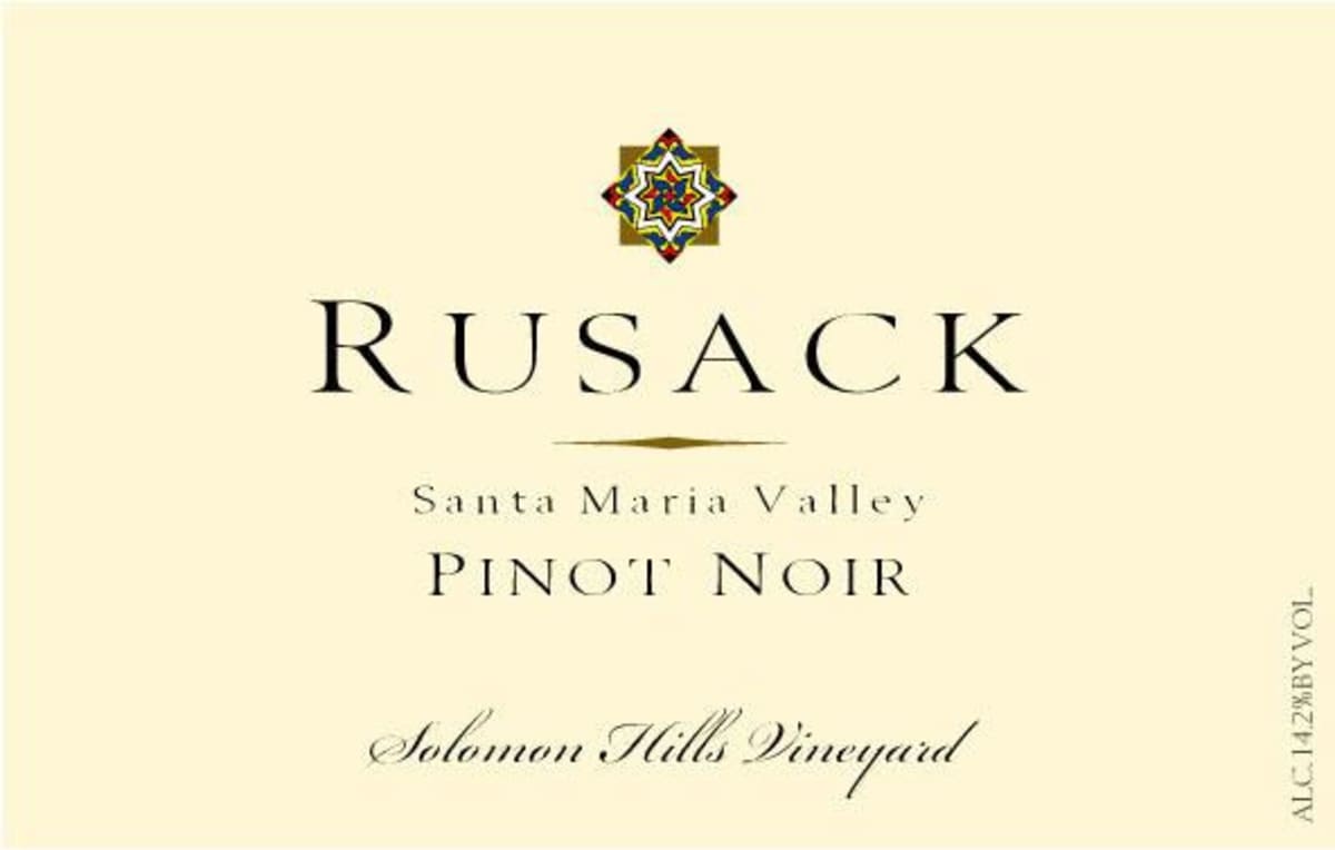 Rusack Solomon Hills Vineyard Pinot Noir 2011 Front Label