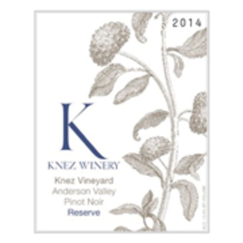 Knez Reserve Pinot Noir 2014 Front Label