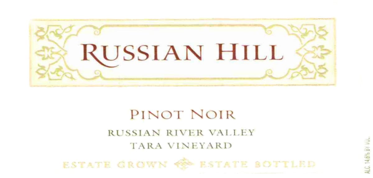 Russian Hill Tara Vineyard Pinot Noir 2008 Front Label
