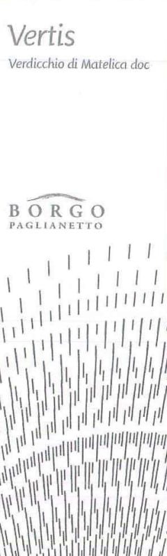 Borgo Paglianetto Verdicchio di Matelica Vertis 2014 Front Label