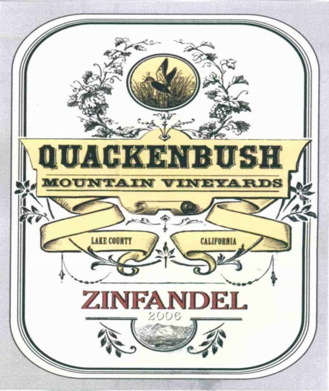 Rutherford Grove Quackenbush Vineyards Zinfandel 2006 Front Label