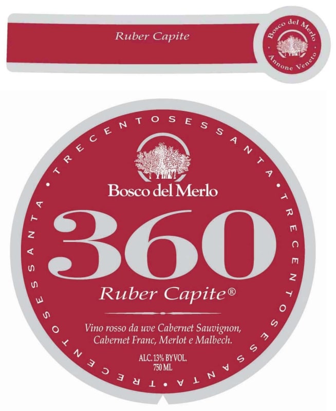 Bosco Del Merlo 360 Ruber Capite 2011 Front Label