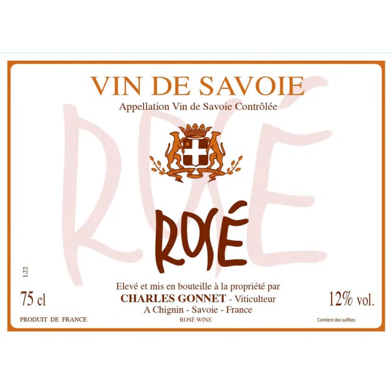 Domaine Gonnet Rose 2016 Front Label