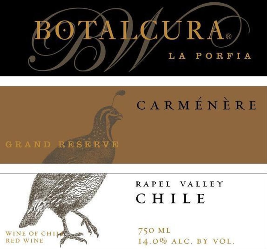 Botalcura La Porfia Gran Reserva Carmenere 2009 Front Label