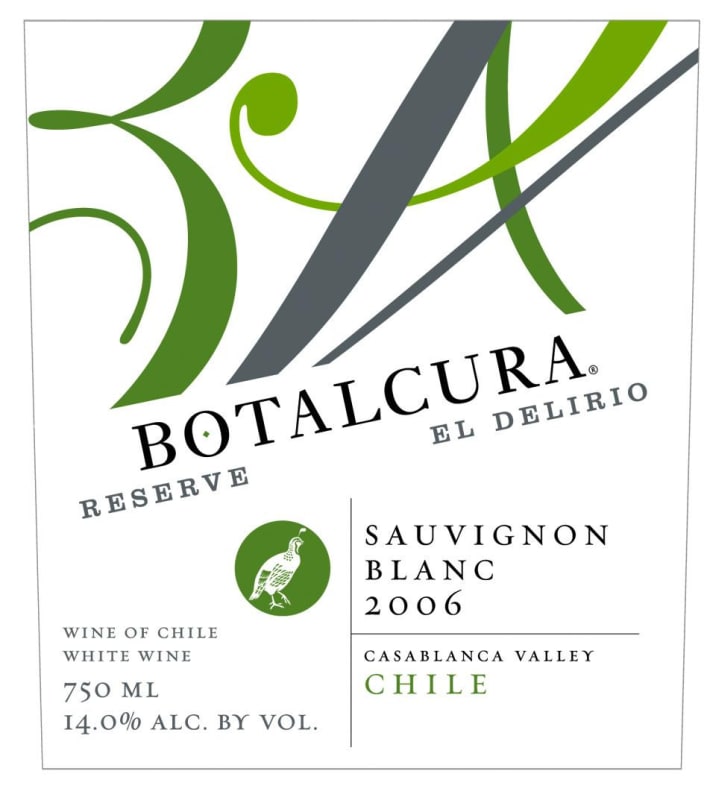 Botalcura El Delirio Reserva Sauvignon Blanc 2006 Front Label