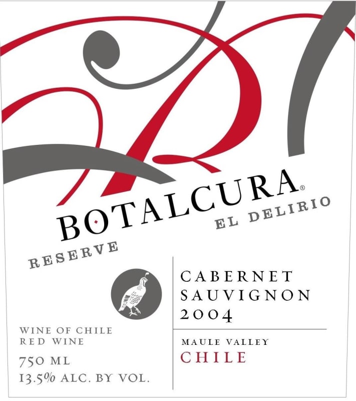 Botalcura El Delirio Reserve Cabernet Sauvignon 2004 Front Label