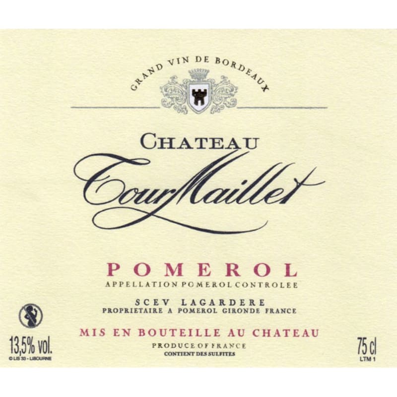 Chateau Tour Maillet 2016 Front Label