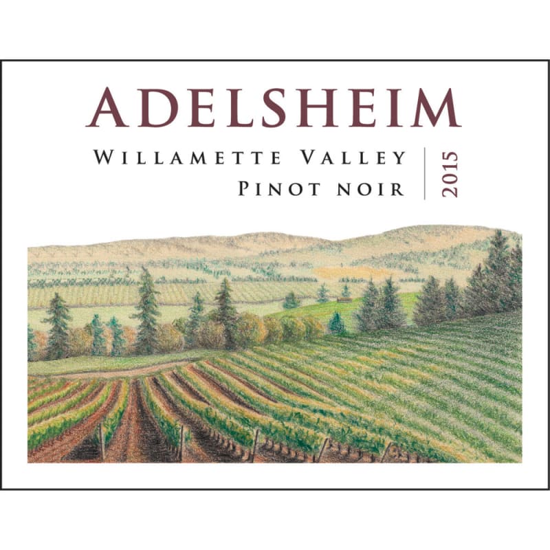 Adelsheim Willamette Valley Pinot Noir 2015 Front Label