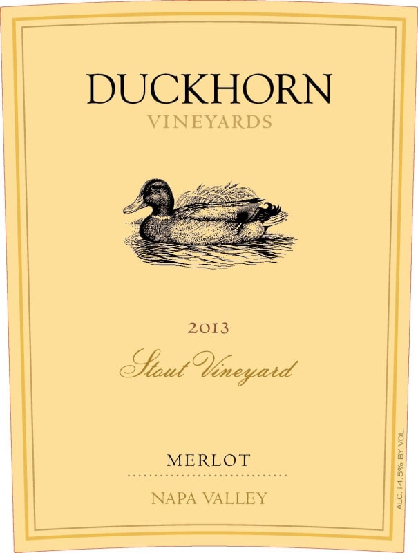 Duckhorn Stout Vineyard Merlot 2013 Front Label