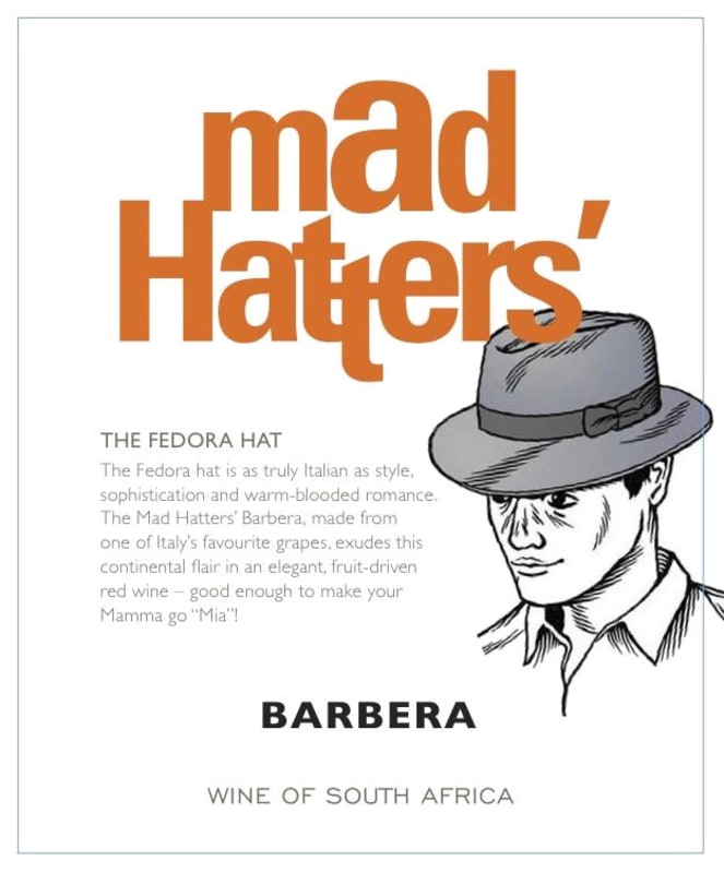 Bovlei Winery Mad Hatter's Barbera 2012 Front Label
