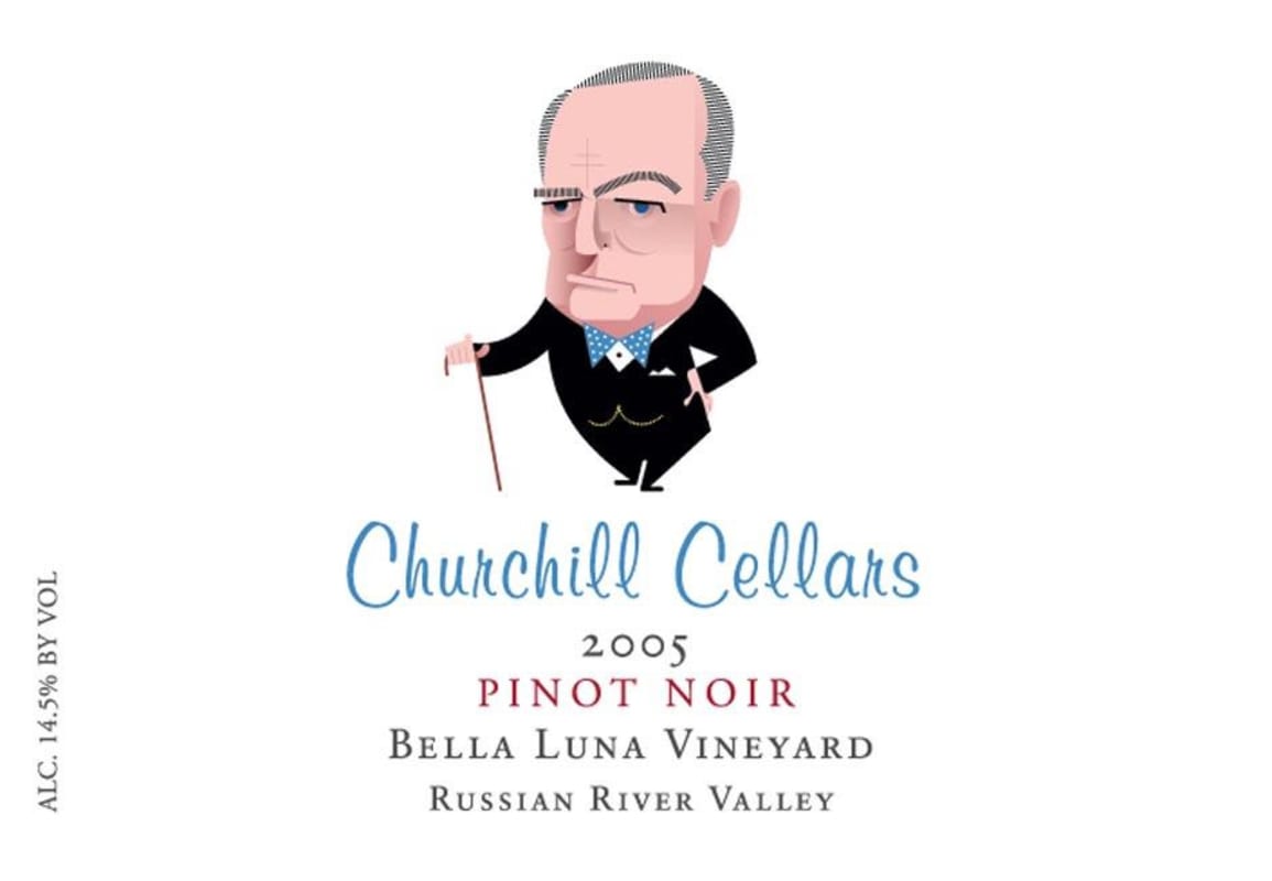 Churchill Cellars Bella Luna Vineyard Pinot Noir 2005 Front Label