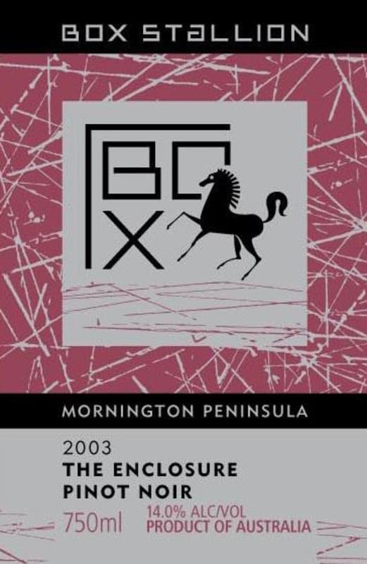 Box Stallion The Enclosure Pinot Noir 2003 Front Label