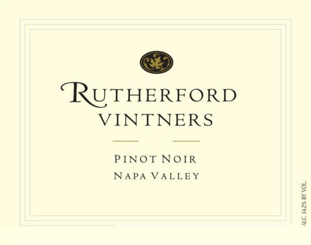 Rutherford Vintners Pinot Noir 2012 Front Label