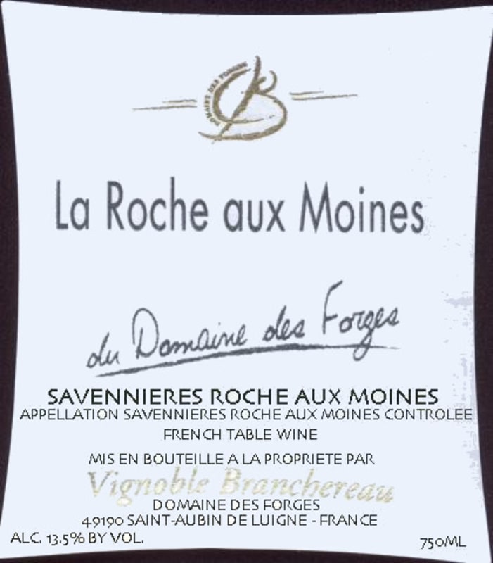 Branchereau Domaine des Forges Savennieres La Roche aux Moines 2011 Front Label