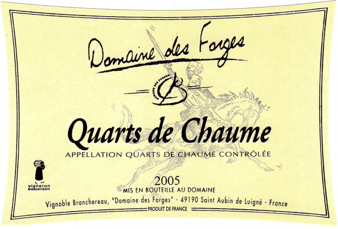 Branchereau Domaine des Forges Quarts de Chaume 2005 Front Label